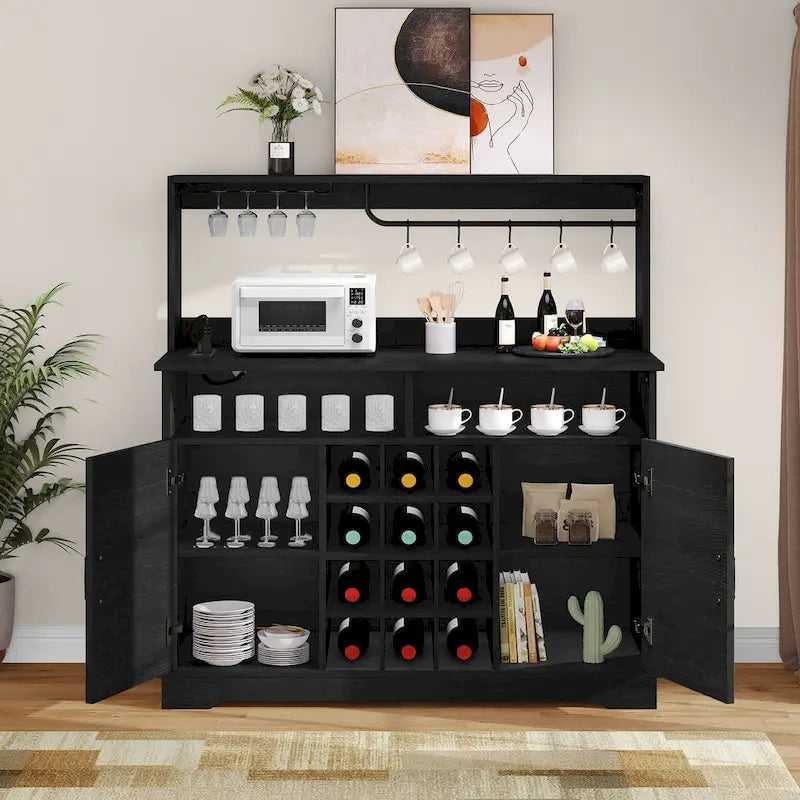 50 Armadietto da caffè in stile rustico con mobiletto per il vino e credenza da cucina