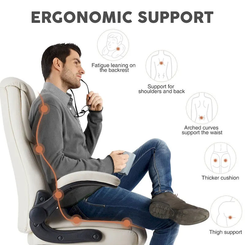Sedia da ufficio ergonomica per casa con braccioli ribaltabili e regolabili