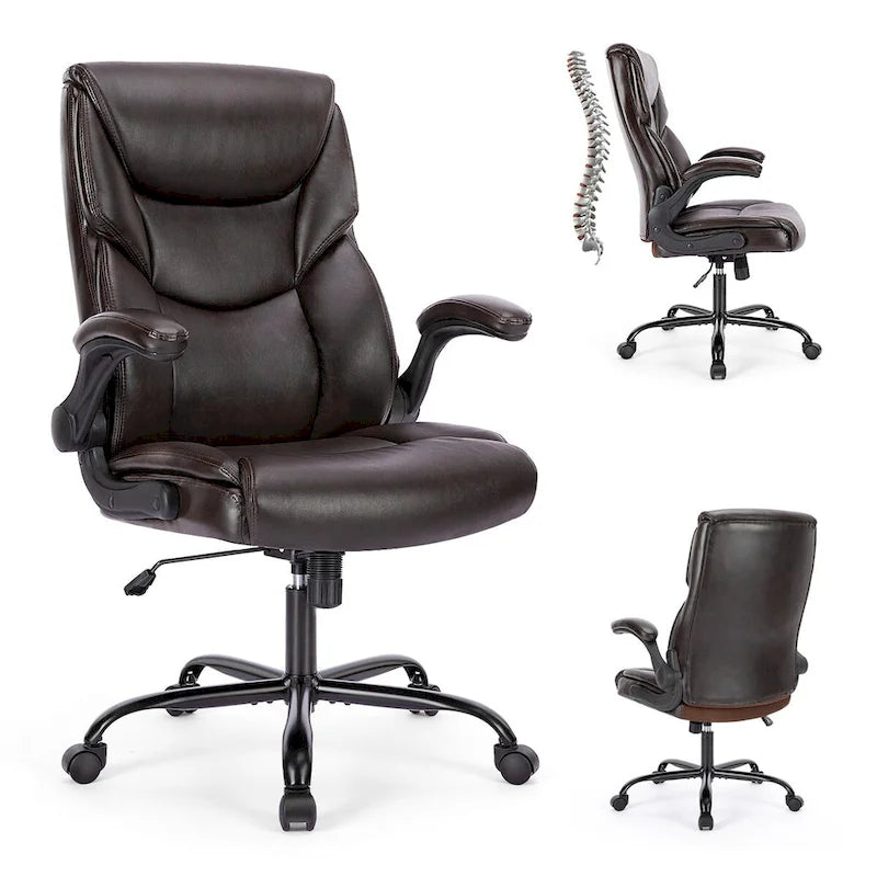 Sedia da ufficio ergonomica per casa con braccioli ribaltabili e regolabili