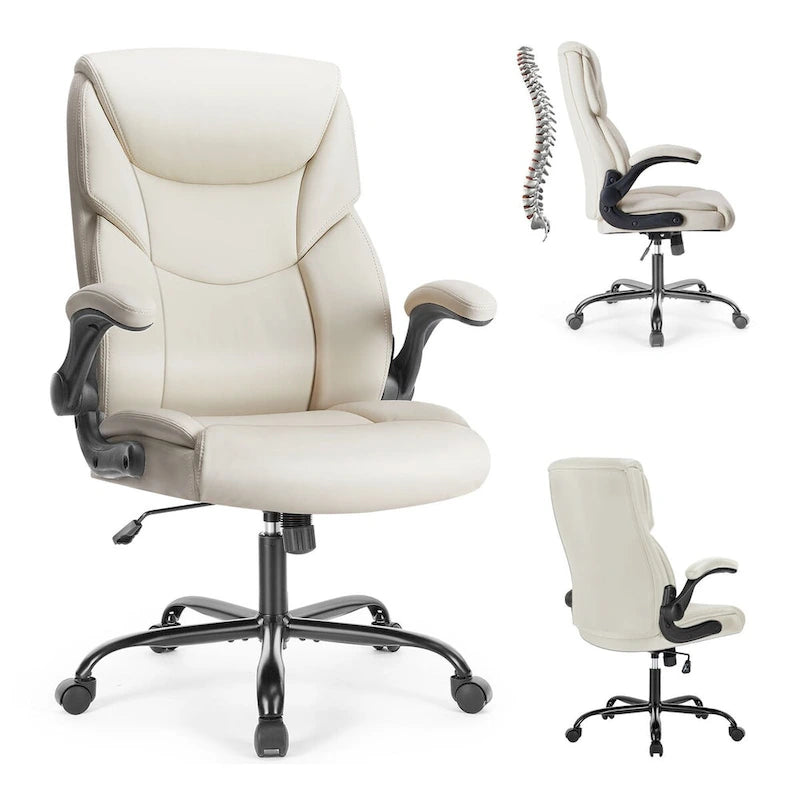 Sedia da ufficio ergonomica per casa con braccioli ribaltabili e regolabili