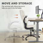 Sedia da ufficio ergonomica per casa con braccioli ribaltabili e regolabili