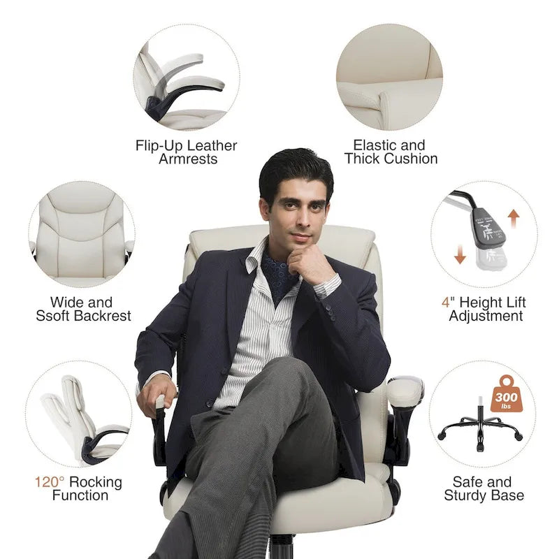 Sedia da ufficio ergonomica per casa con braccioli ribaltabili e regolabili