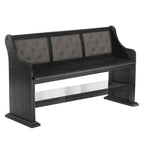   Tufted Backrest Upholstered Counter Height Dining Bench (Single)