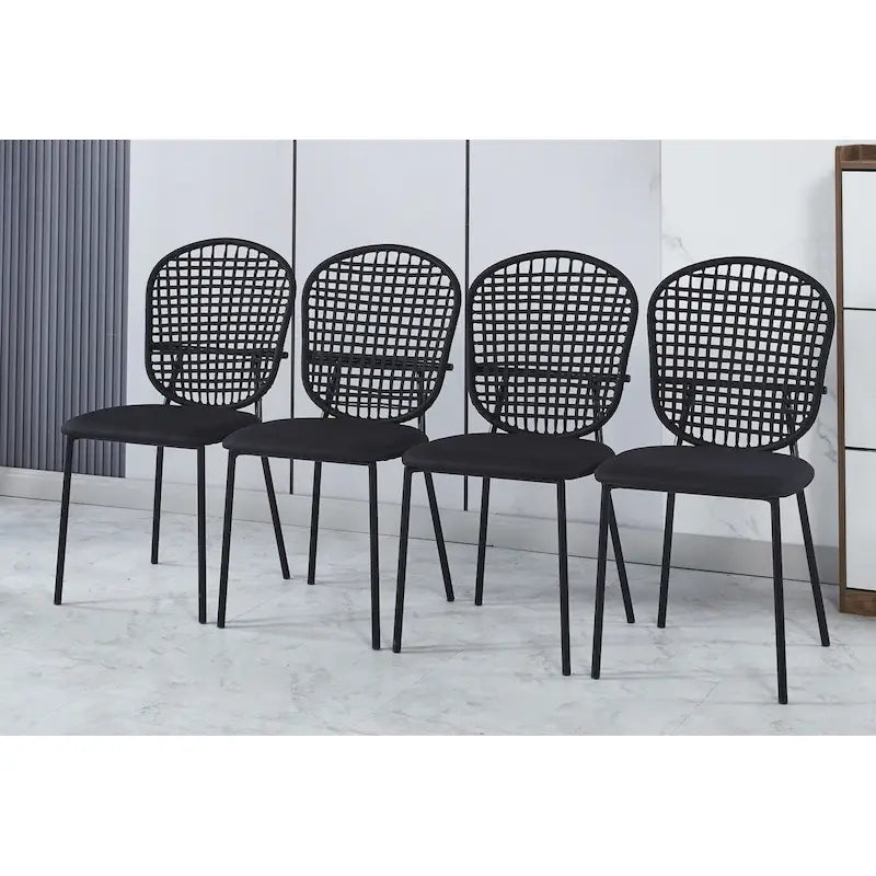 Sedia Sennit, Set da 4, Sedia da Pranzo, Sedia da Caffè, Adatta per Sala da Pranzo, Salotto