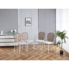 Sedia Sennit, Set da 4, Sedia da Pranzo, Sedia da Caffè, Adatta per Sala da Pranzo, Salotto