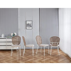 Sedia Sennit, Set da 4, Sedia da Pranzo, Sedia da Caffè, Adatta per Sala da Pranzo, Salotto