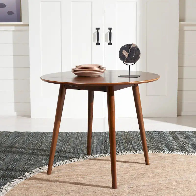 SAFAVIEH Geoff Folding Round Dining Room Table - 35  W x 35  L x 29  H - 35Wx35Dx29H